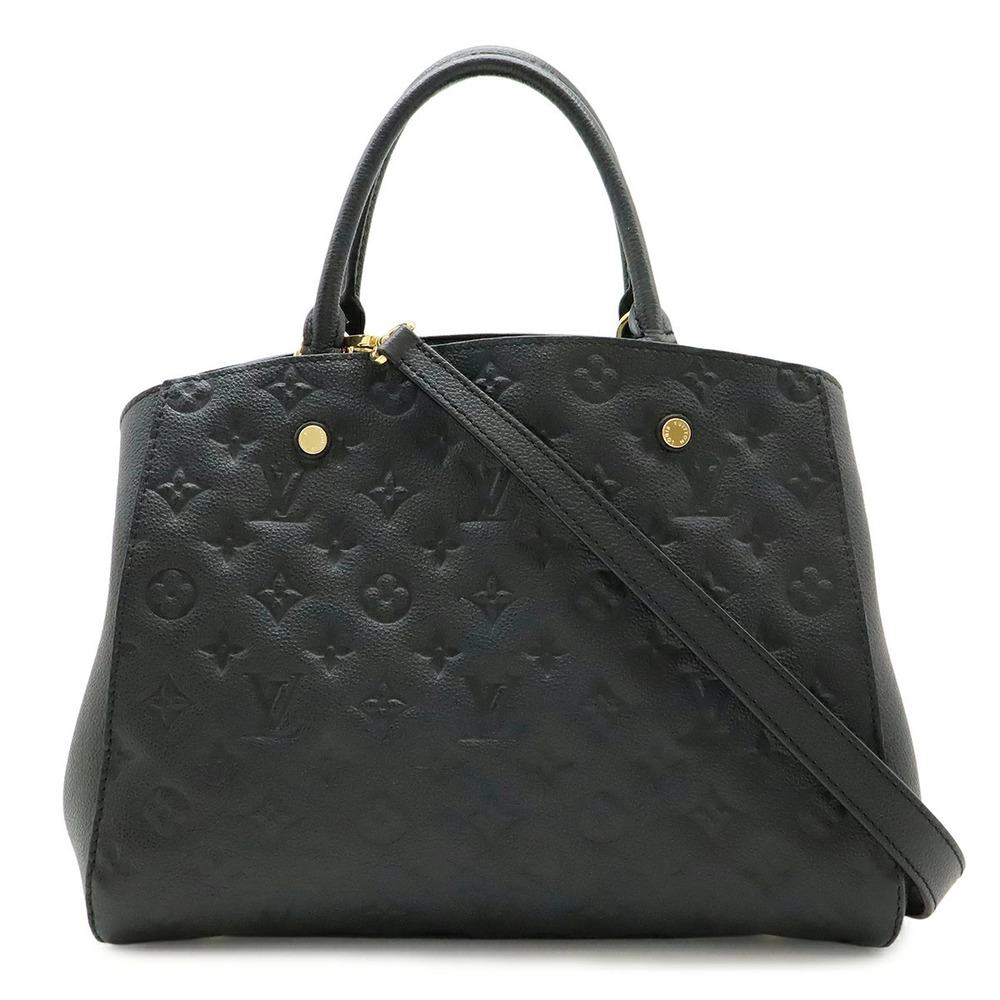 LOUIS VUITTON Monogram Empreinte Montaigne 2way Shoulder Bag Noir Black
